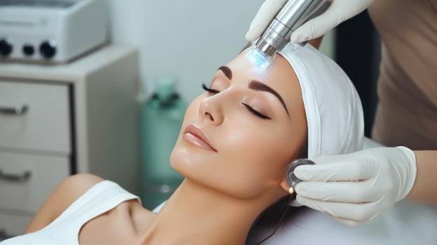 esthéticienne microdermabrasion